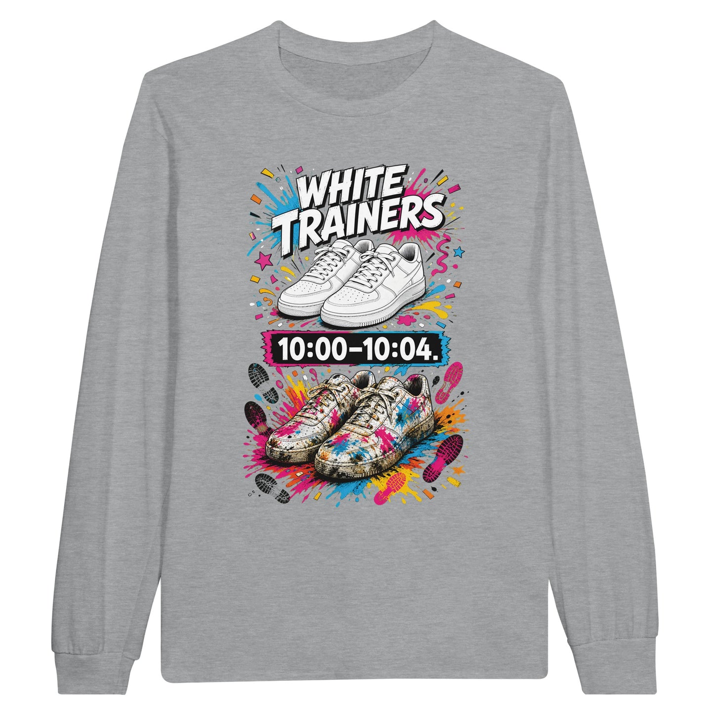 White Trainers: 10:00–10:04 Long-Sleeve T-shirt — product view 6