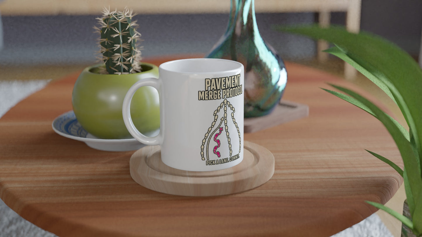 Pavement Merge Protocol — Pick a Lane Mug — product view 3