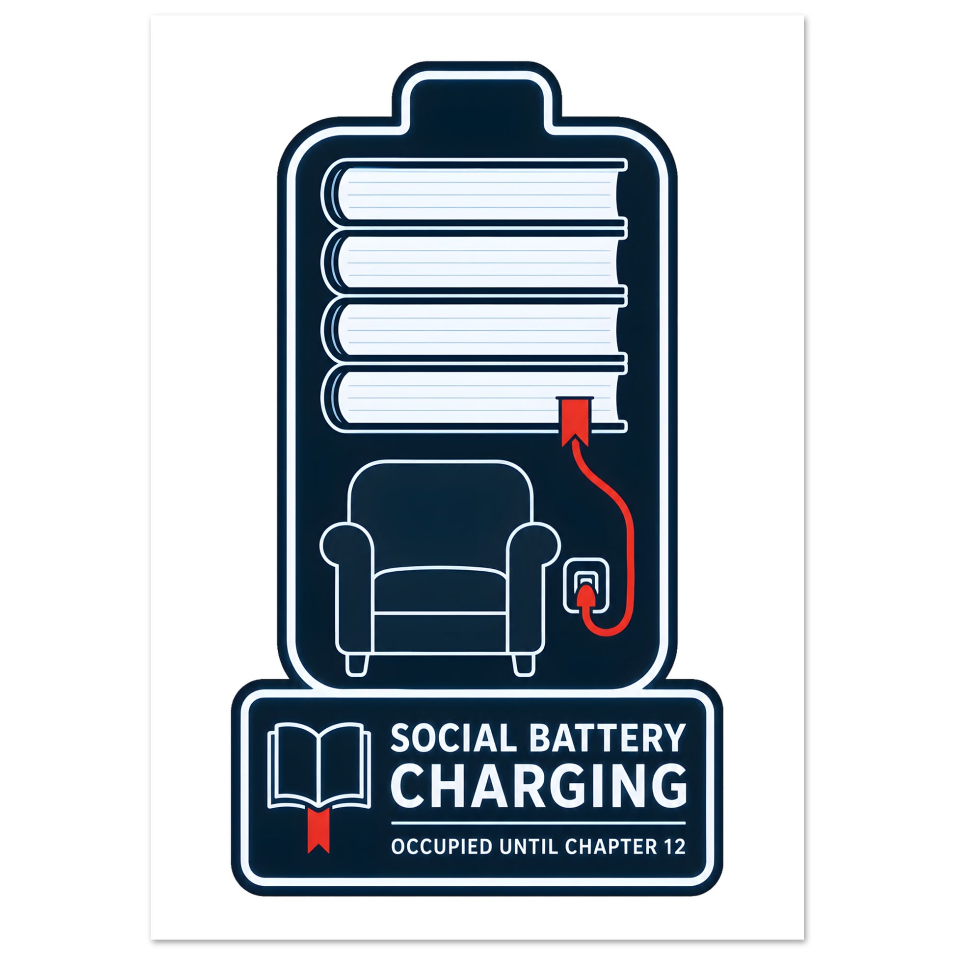 Social Battery Charging Poster — product view 1