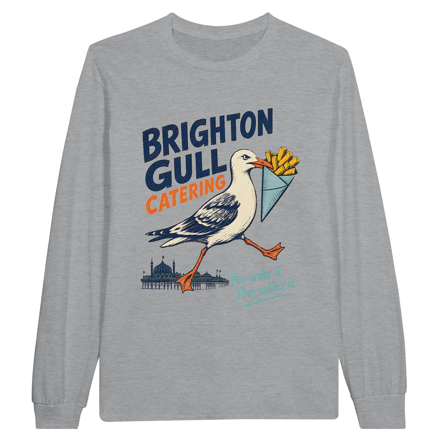 Brighton Gull Catering - You Order It, They Collect It Long-Sleeve T-shirt — product view 10