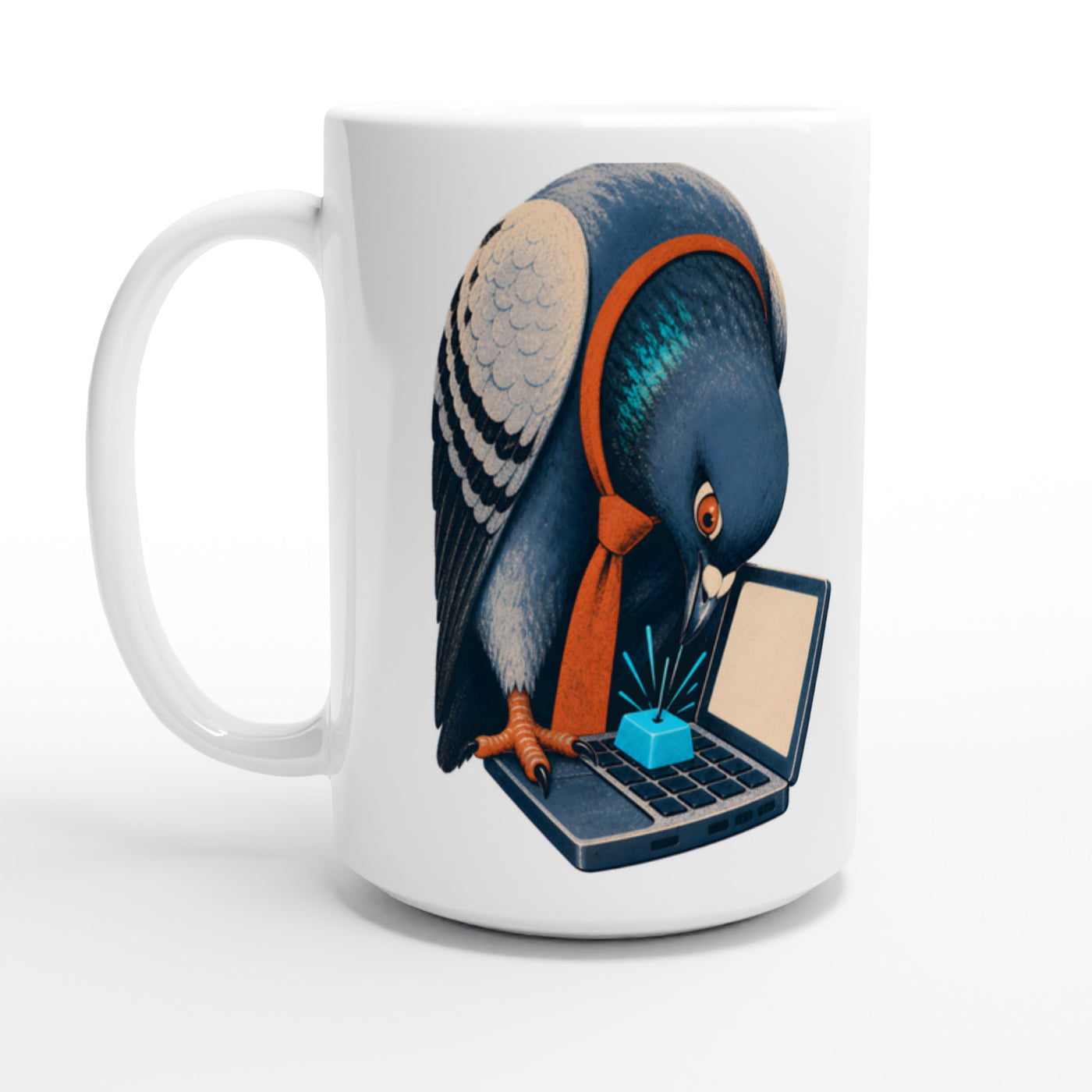 Pigeon Hits Send Large Mug
