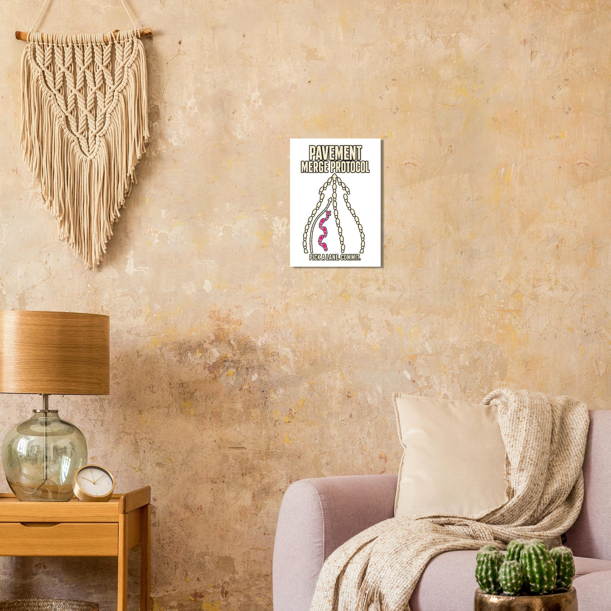 Pavement Merge Protocol — Pick a Lane Poster — product view 9