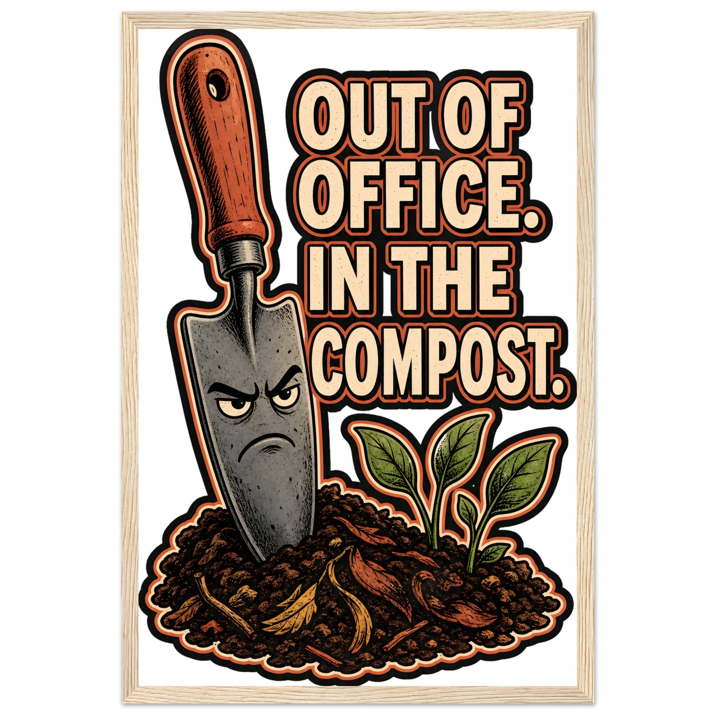 Out of Office, In the Compost Framed Wall Art — product view 3
