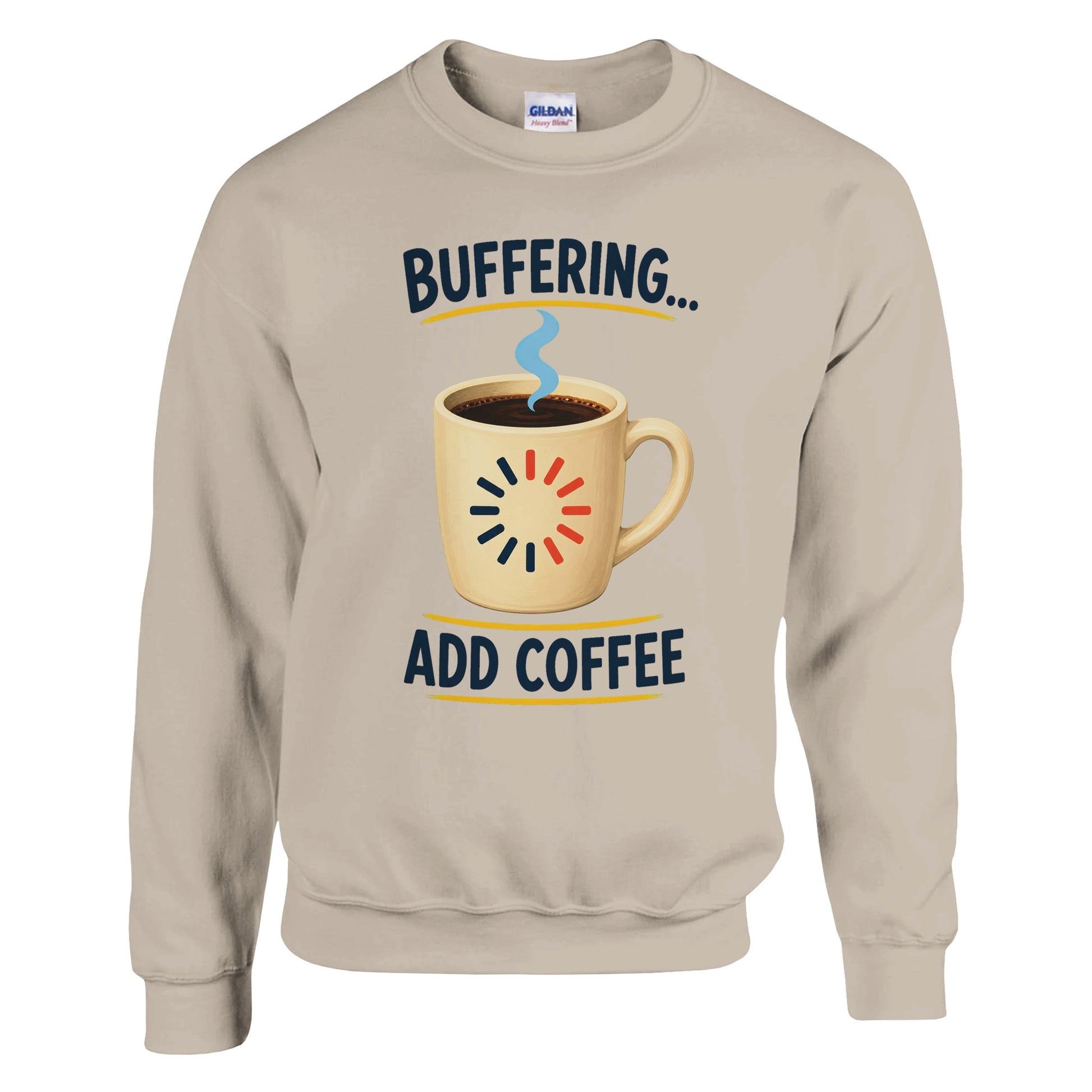 Buffering Brew — Add Coffee Tech Graphic Sweatshirt — product view 2