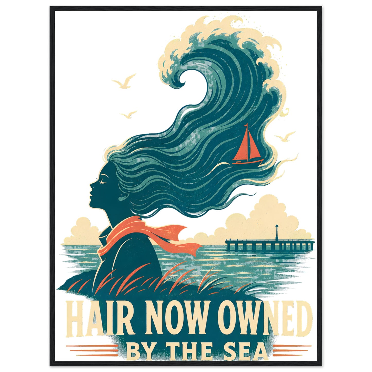 Hair Now Owned by the Sea Framed Wall Art — product view 8