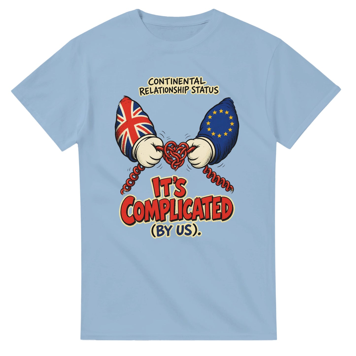 It's Complicated (By Us) UK–EU 1990s Cartoon T-shirt — product view 15