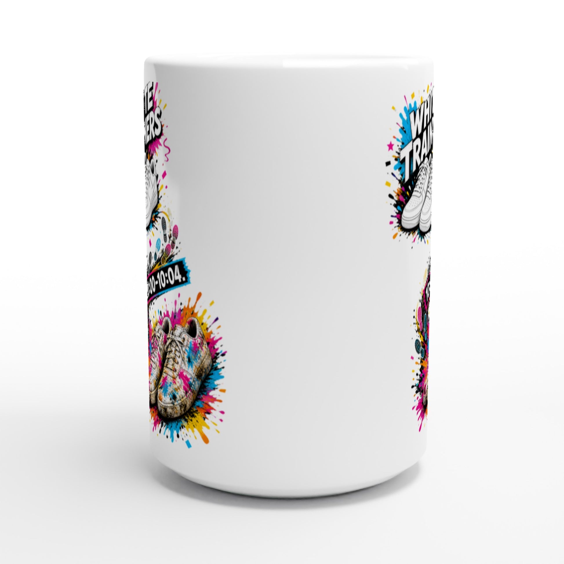 White Trainers: 10:00–10:04 Large Mug — product view 2