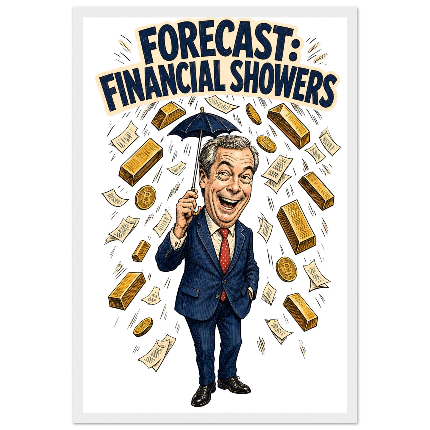 Forecast: Financial Showers Framed Wall Art — product view 1