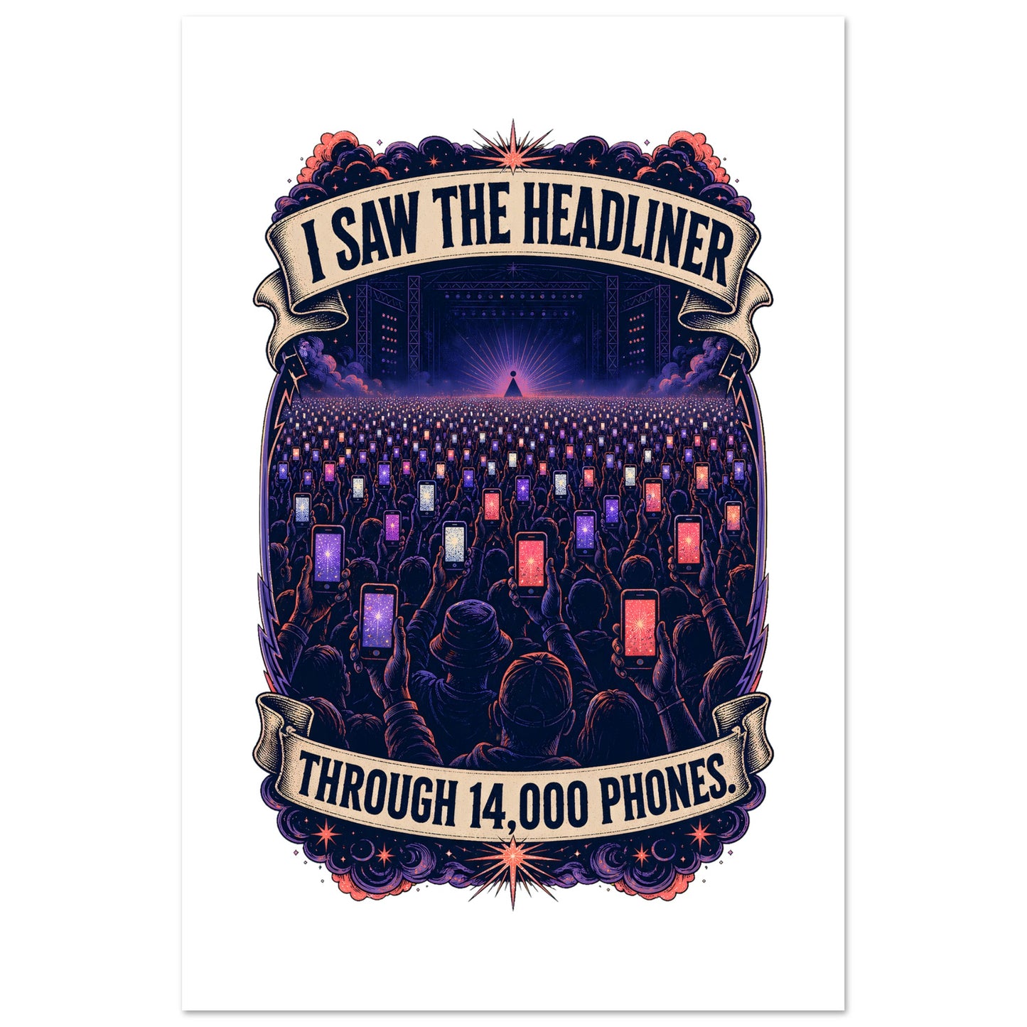 The Headliner Through 14,000 Phones Poster — product view 5
