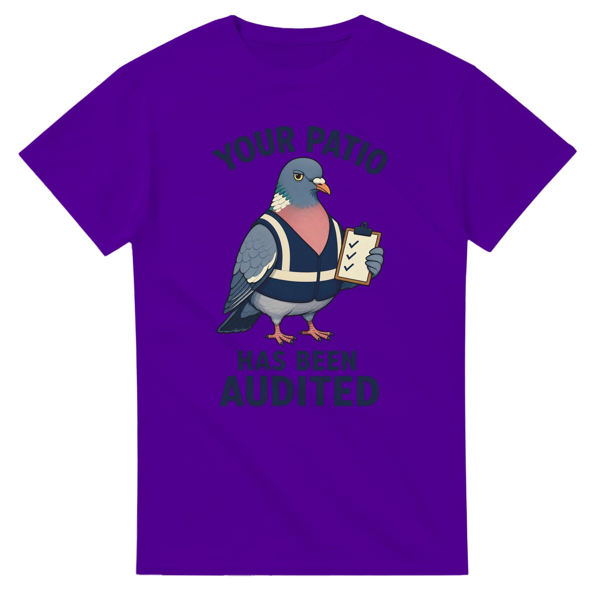 Your Patio Has Been Audited Pigeon Graphic T-shirt — product view 16