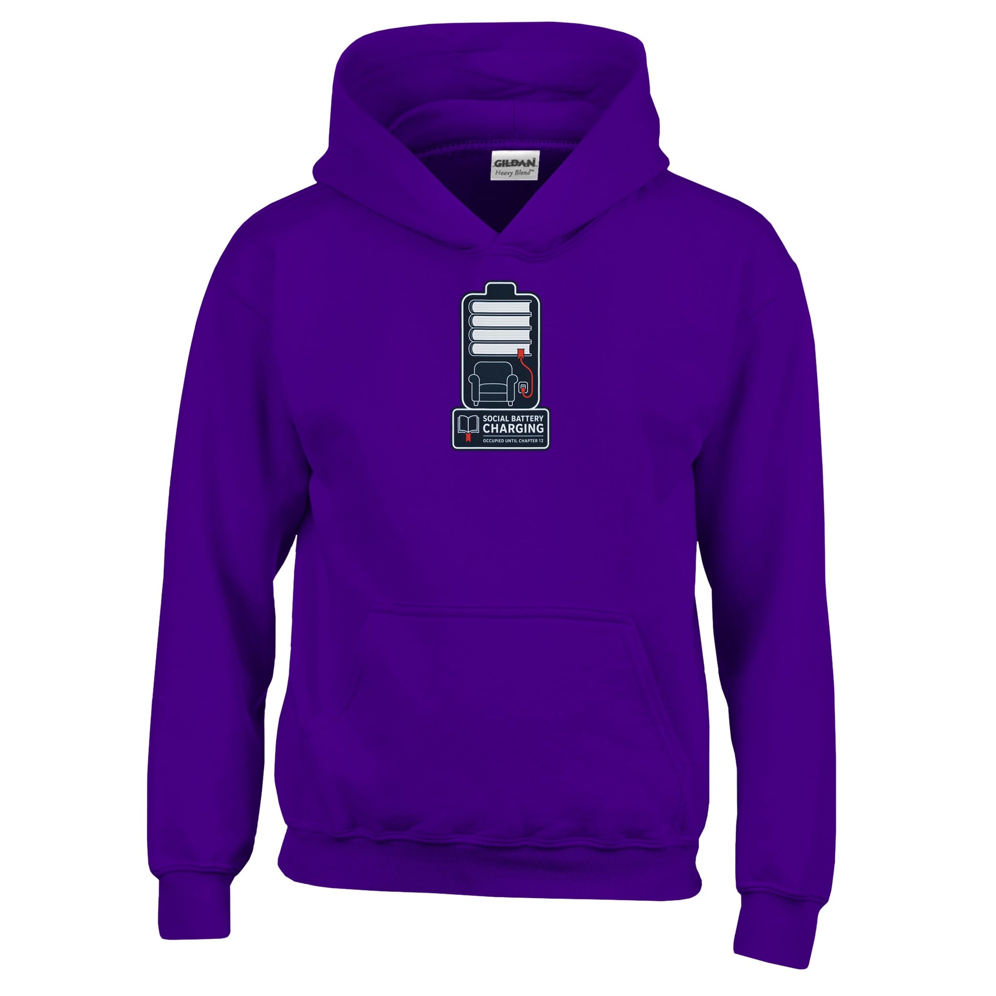 Social Battery Charging Kids' Hoodie — product view 9