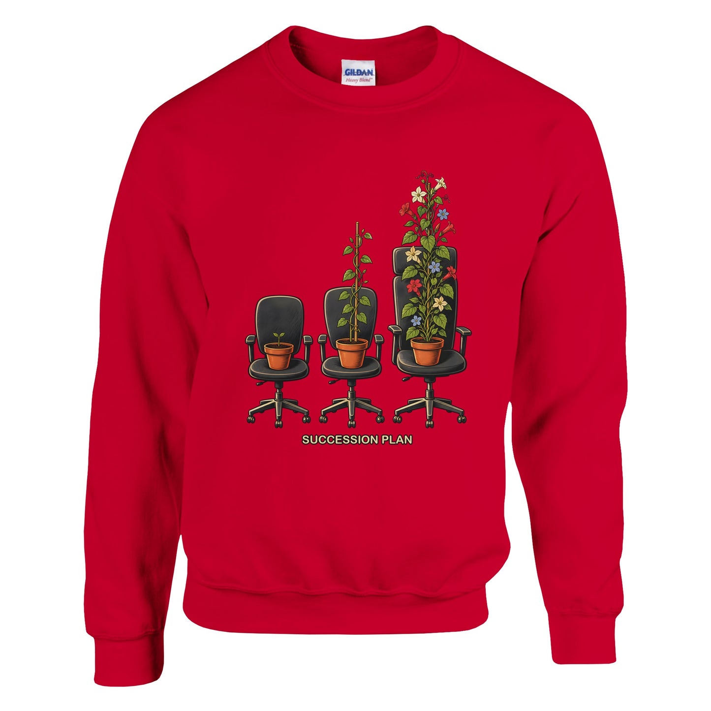 Succession Plan Office Chair Garden Graphic Sweatshirt — product view 15