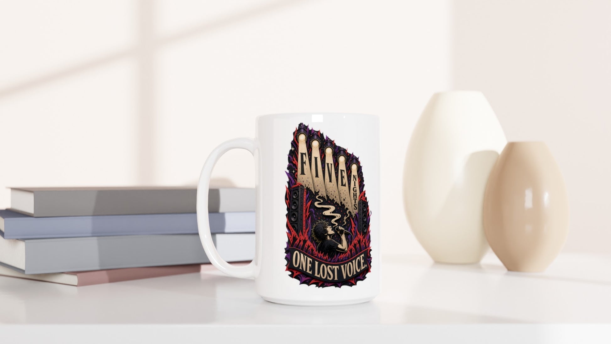 Five Nights, One Lost Voice Large Mug — product view 6