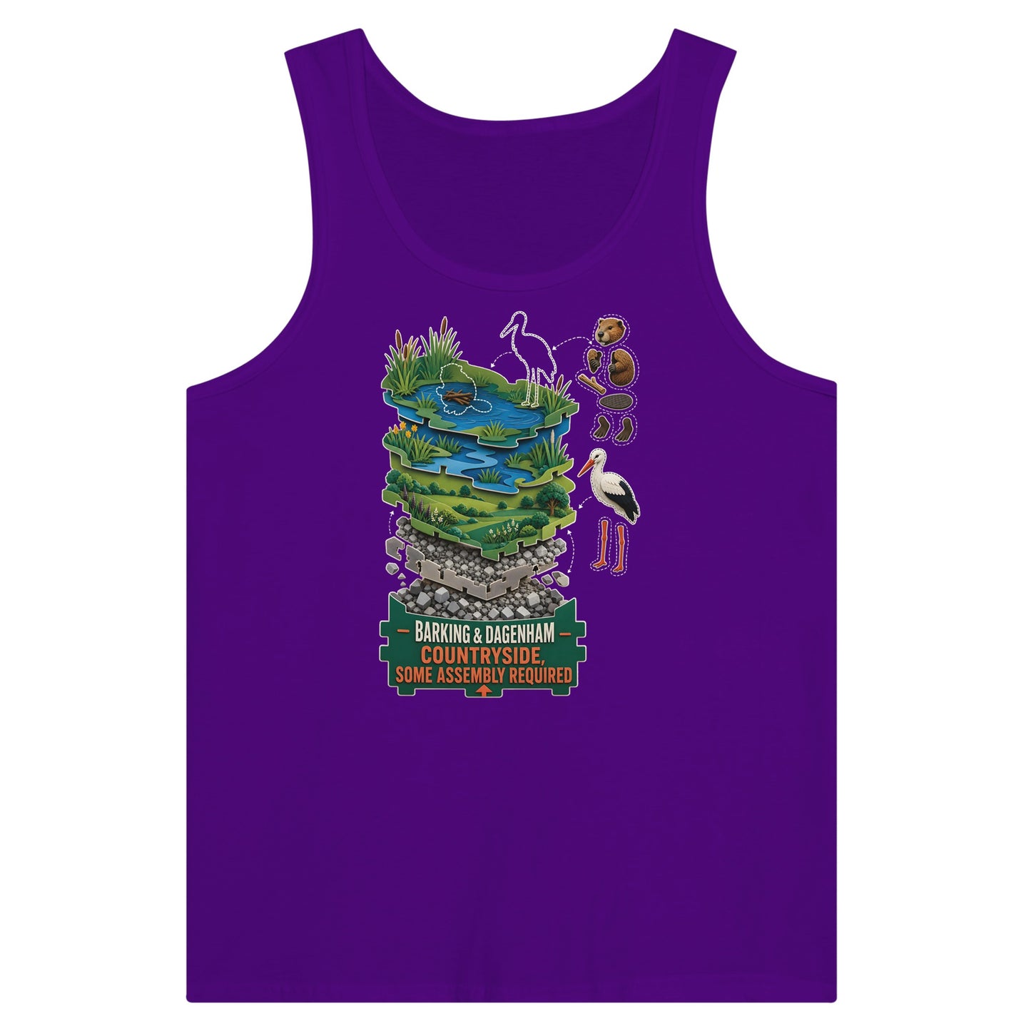 Barking & Dagenham Countryside Premium Unisex Tank Top — product view 6