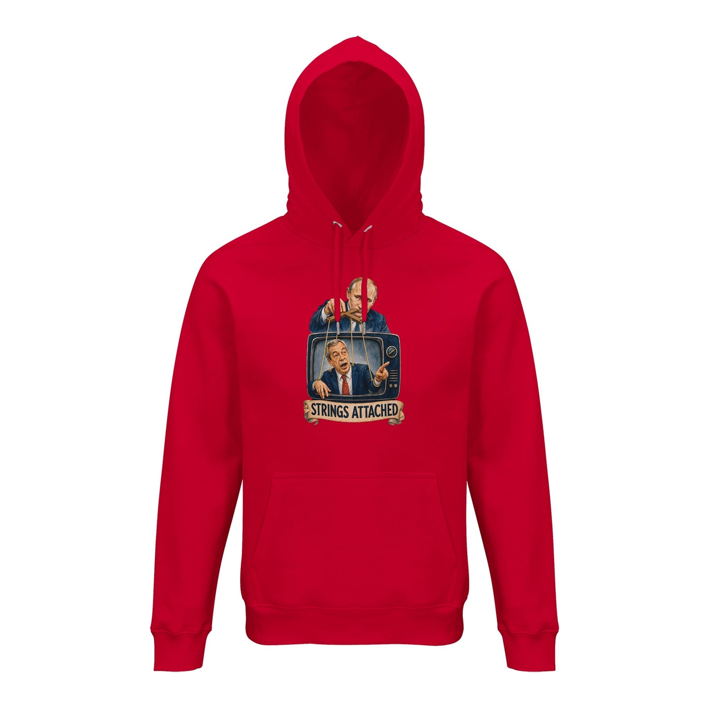 Strings Attached Political Satire Hoodie — product view 9