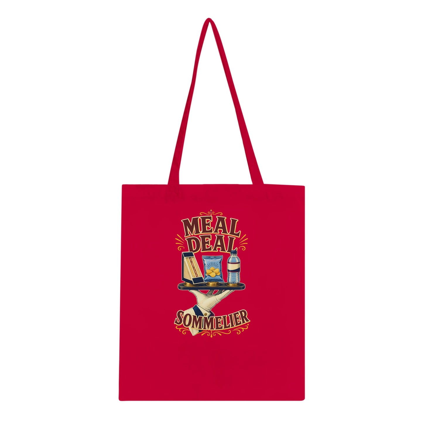 Meal Deal Sommelier British Lunch Design Tote Bag — product view 4