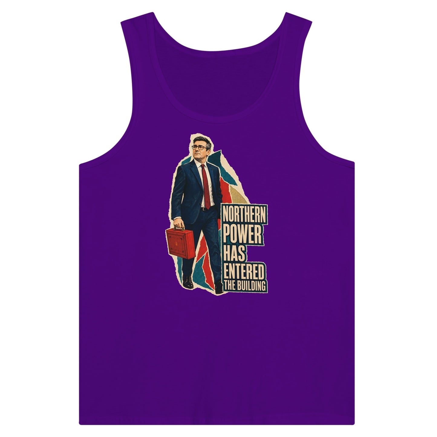 Northern Power Has Entered the Building Tote Bag Premium Unisex Tank Top — product view 6