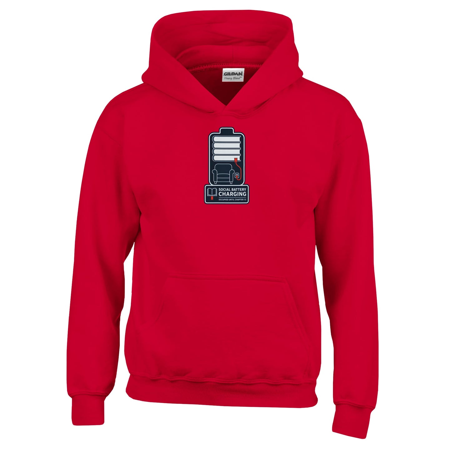 Social Battery Charging Kids' Hoodie — product view 5