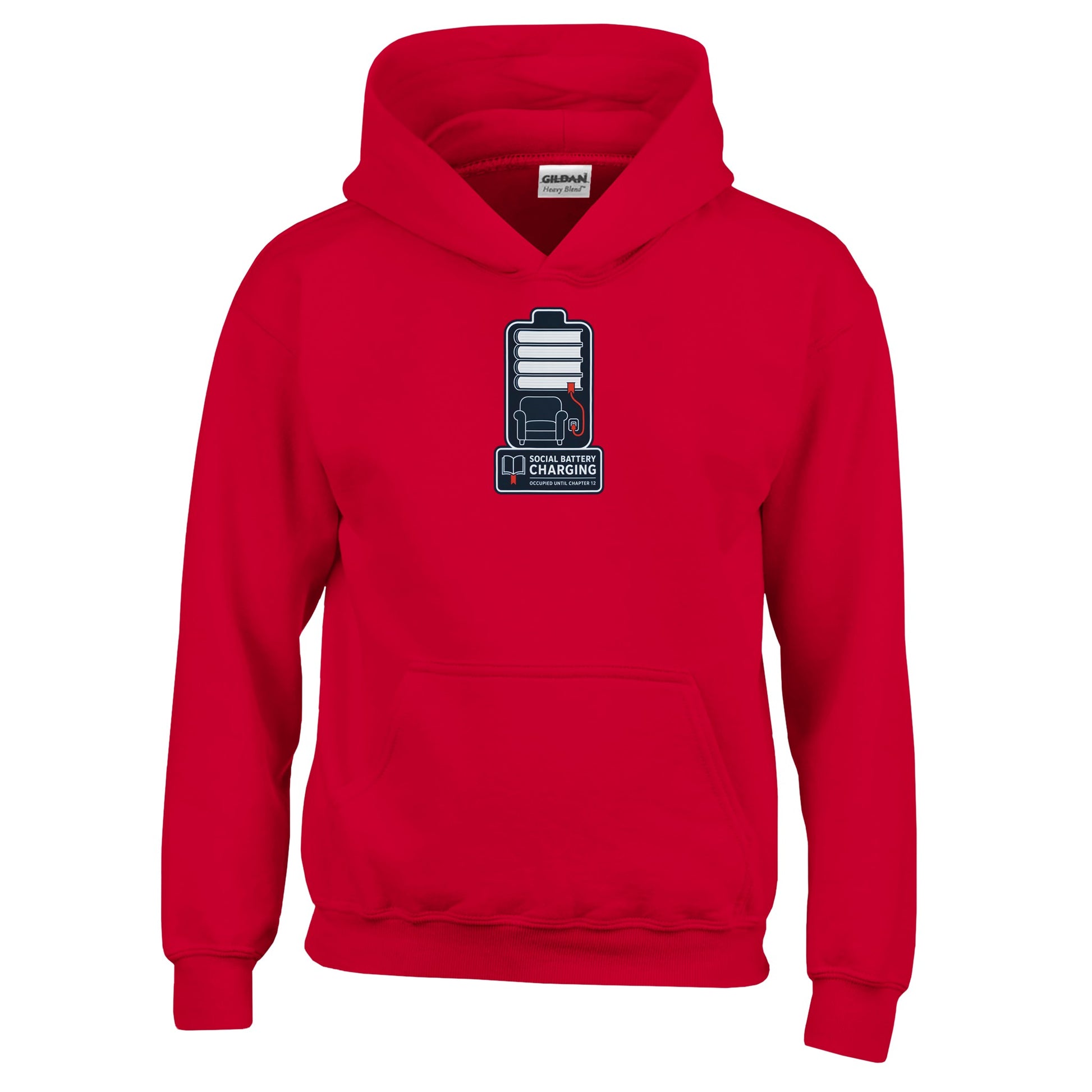 Social Battery Charging Kids' Hoodie — product view 5