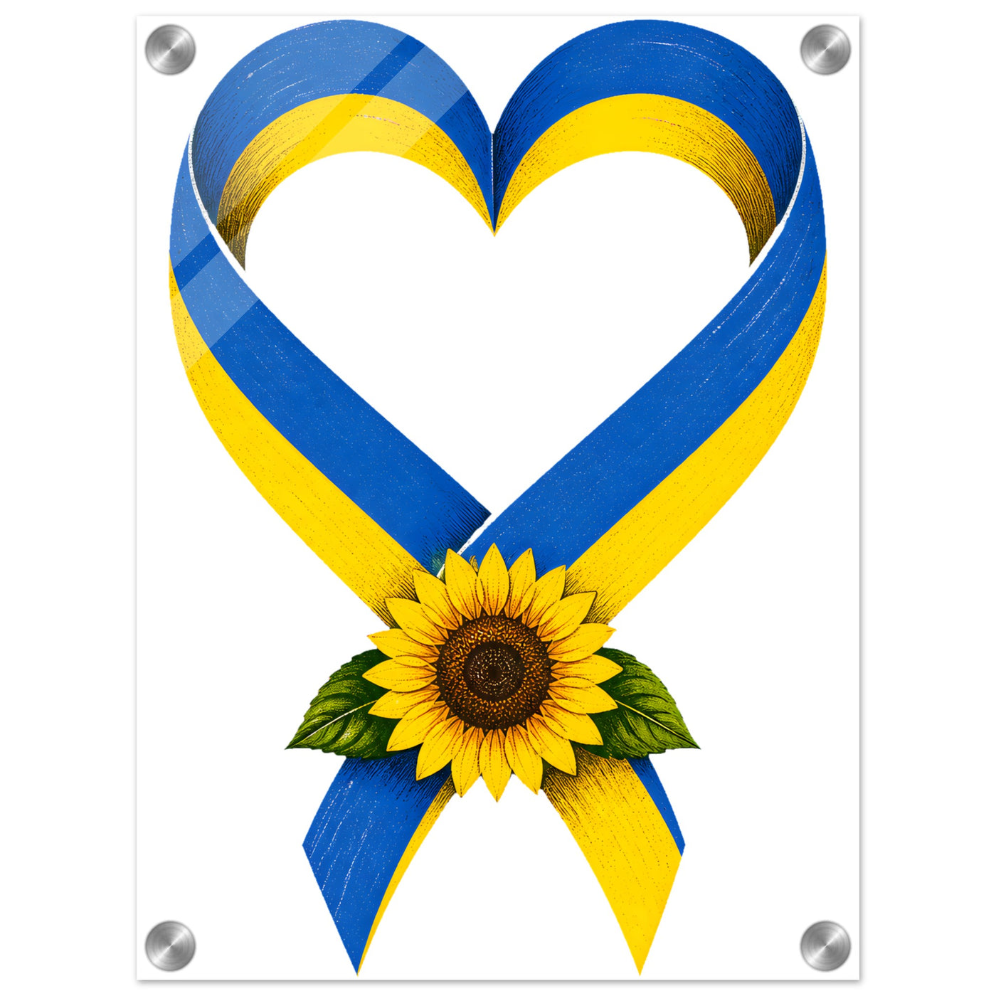 Ukraine Solidarity Ribbon Acrylic Print