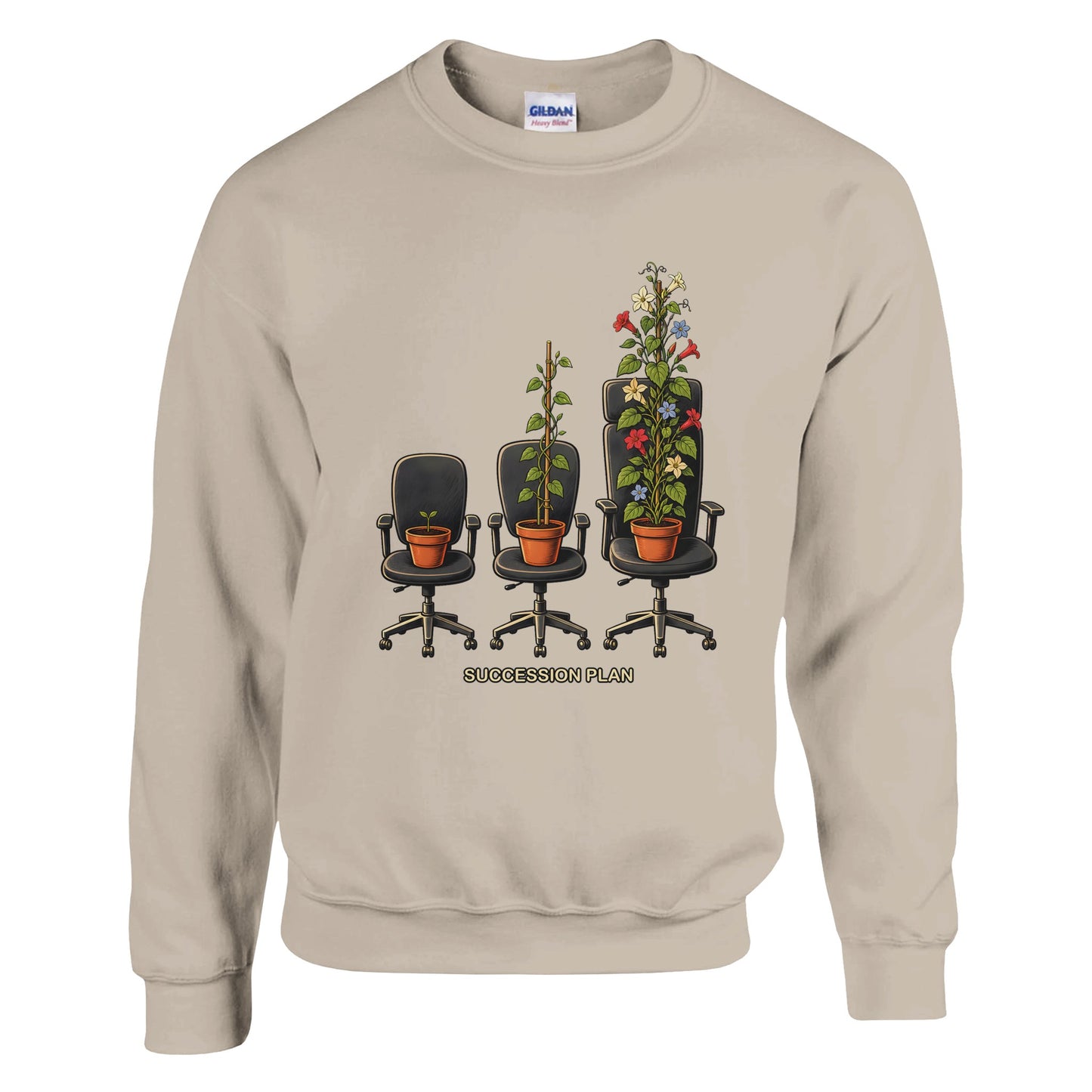 Succession Plan Office Chair Garden Graphic Sweatshirt — product view 6