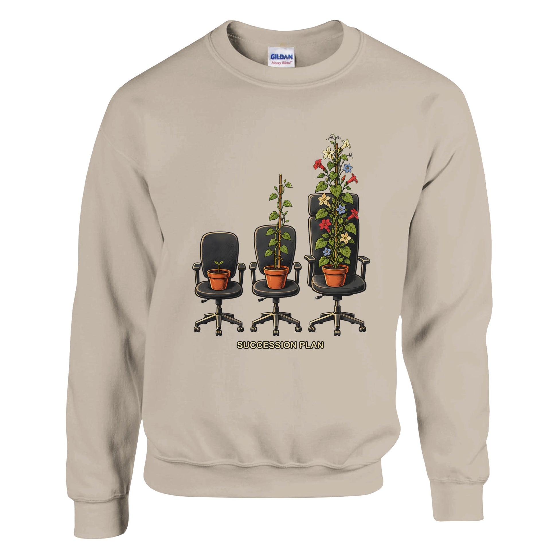 Succession Plan Office Chair Garden Graphic Sweatshirt — product view 6