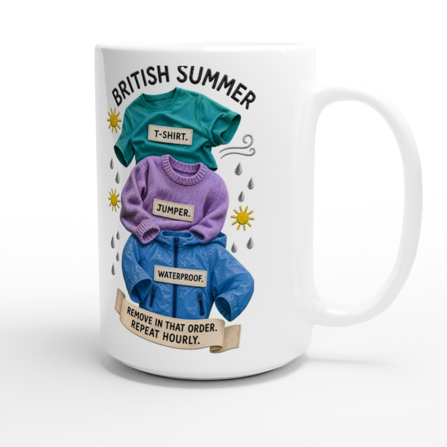 British Summer: Repeat Layers Hourly Large Mug — product view 3