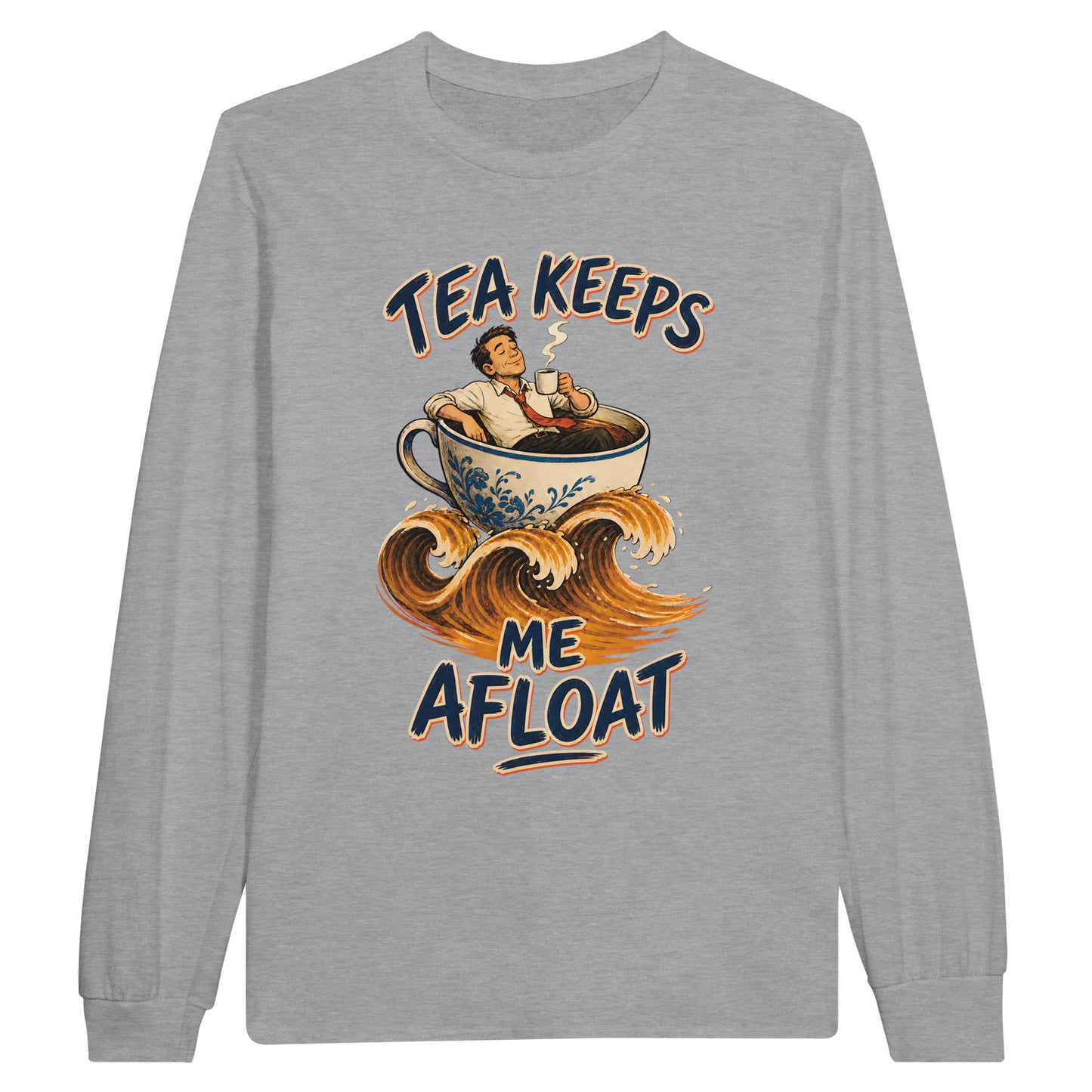 Tea Keeps Me Afloat Long-Sleeve T-shirt — product view 10