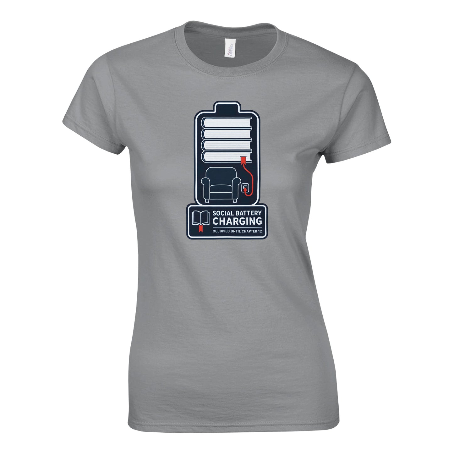 Social Battery Charging Women's T-shirt — product view 5