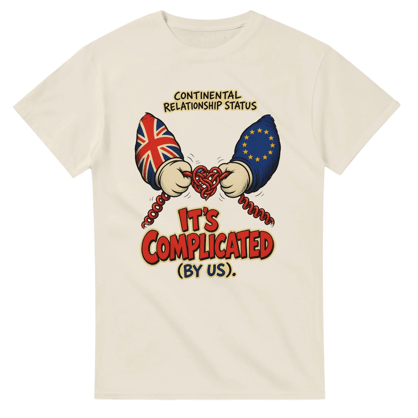 It's Complicated (By Us) UK–EU 1990s Cartoon T-shirt — product view 8