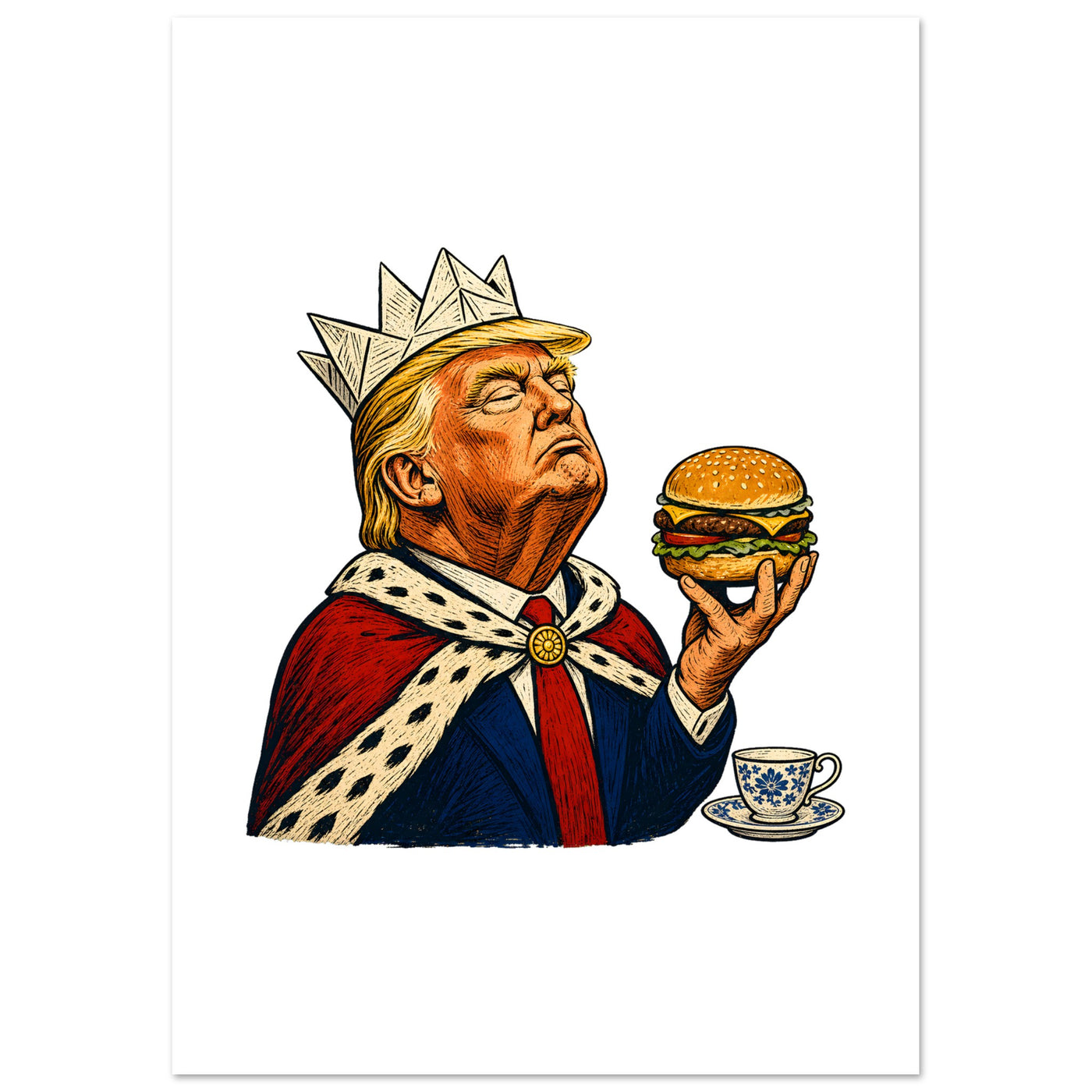 The Very Temporary Monarch — Trump Satire Poster