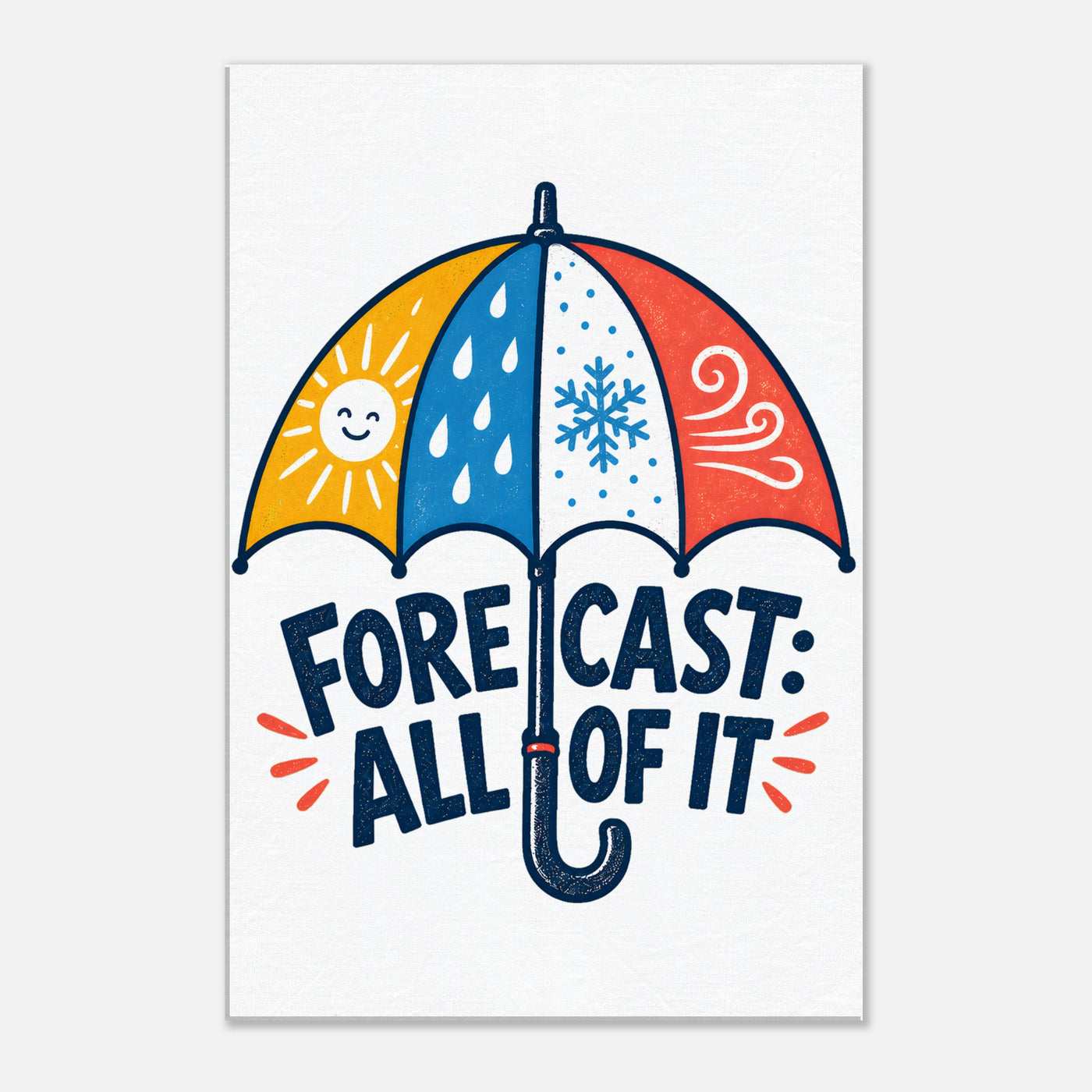 Forecast: All of It British Weather Graphic Canvas