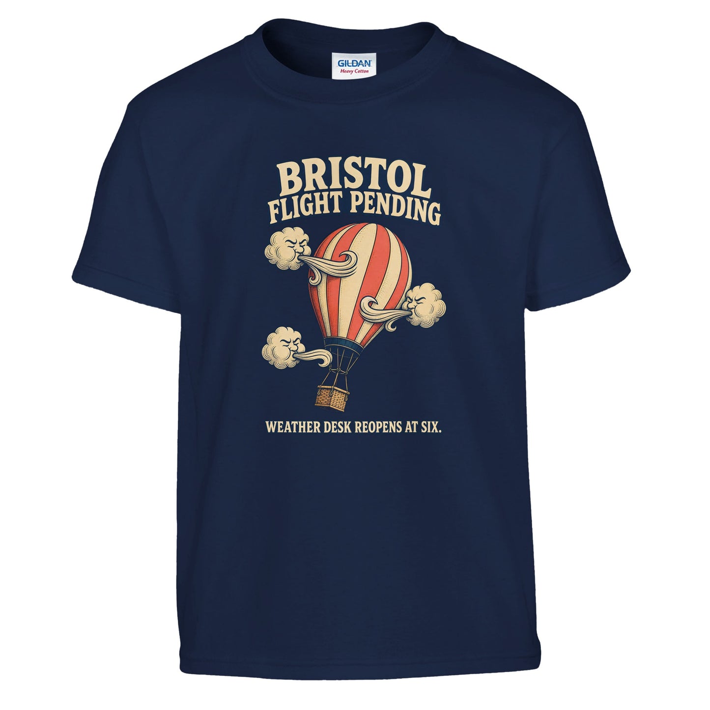 Bristol Flight Pending – Weather Desk Kids' T-shirt — product view 7