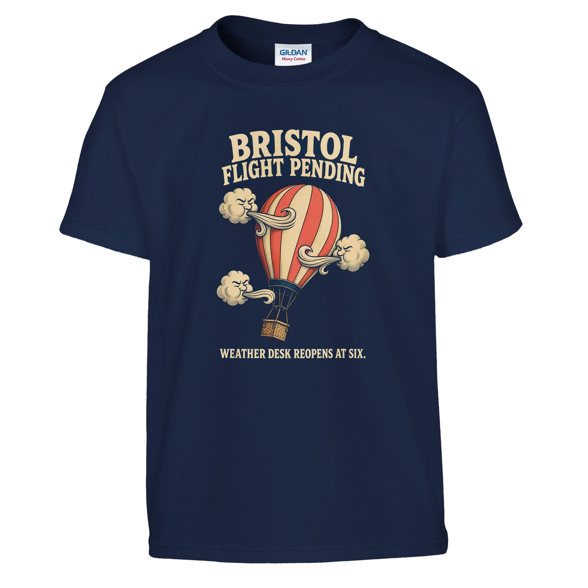 Bristol Flight Pending – Weather Desk Kids' T-shirt — product view 7