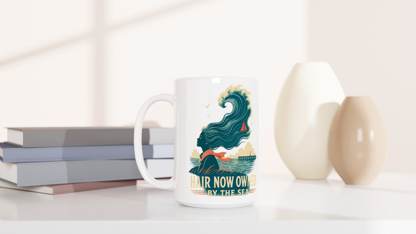Hair Now Owned by the Sea Large Mug — product view 6