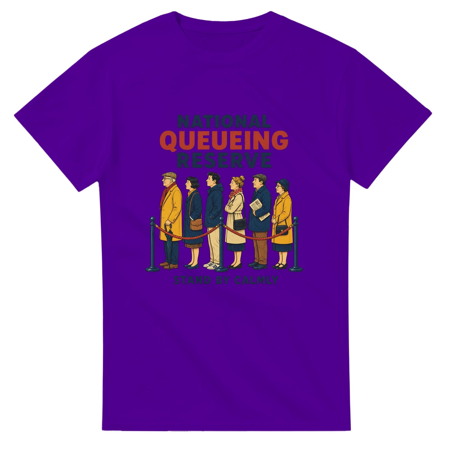 National Queueing Reserve – British Queue Graphic T-shirt — product view 16