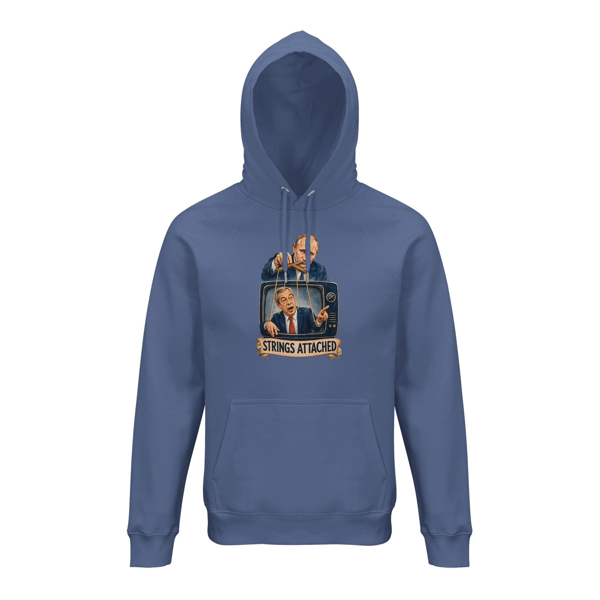 Strings Attached Political Satire Hoodie — product view 3