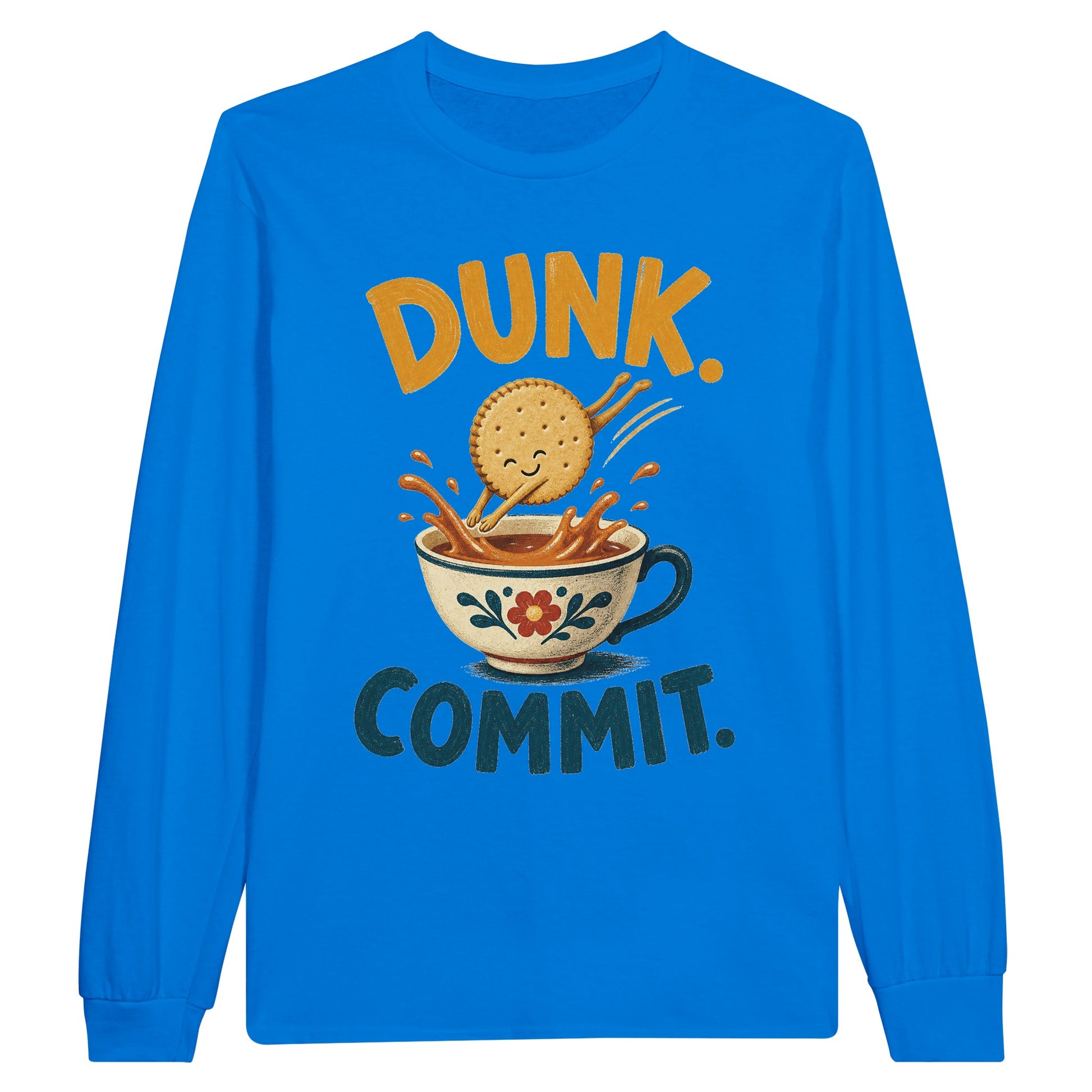 Dunk. Commit. Tea Biscuit Graphic Long-Sleeve T-shirt — product view 3