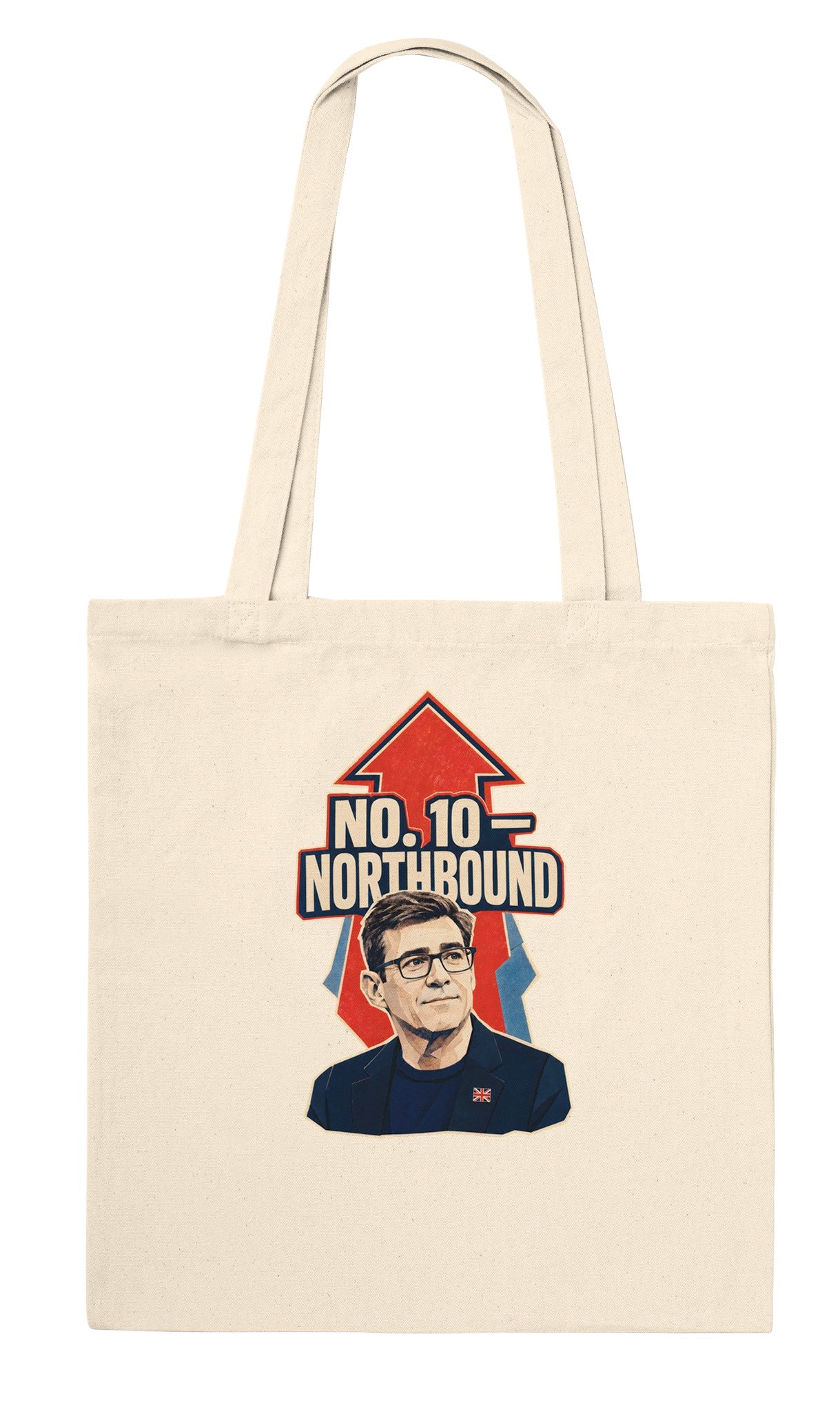 No. 10 — Northbound Andy Burnham Political Satire Tote Bag — product view 6