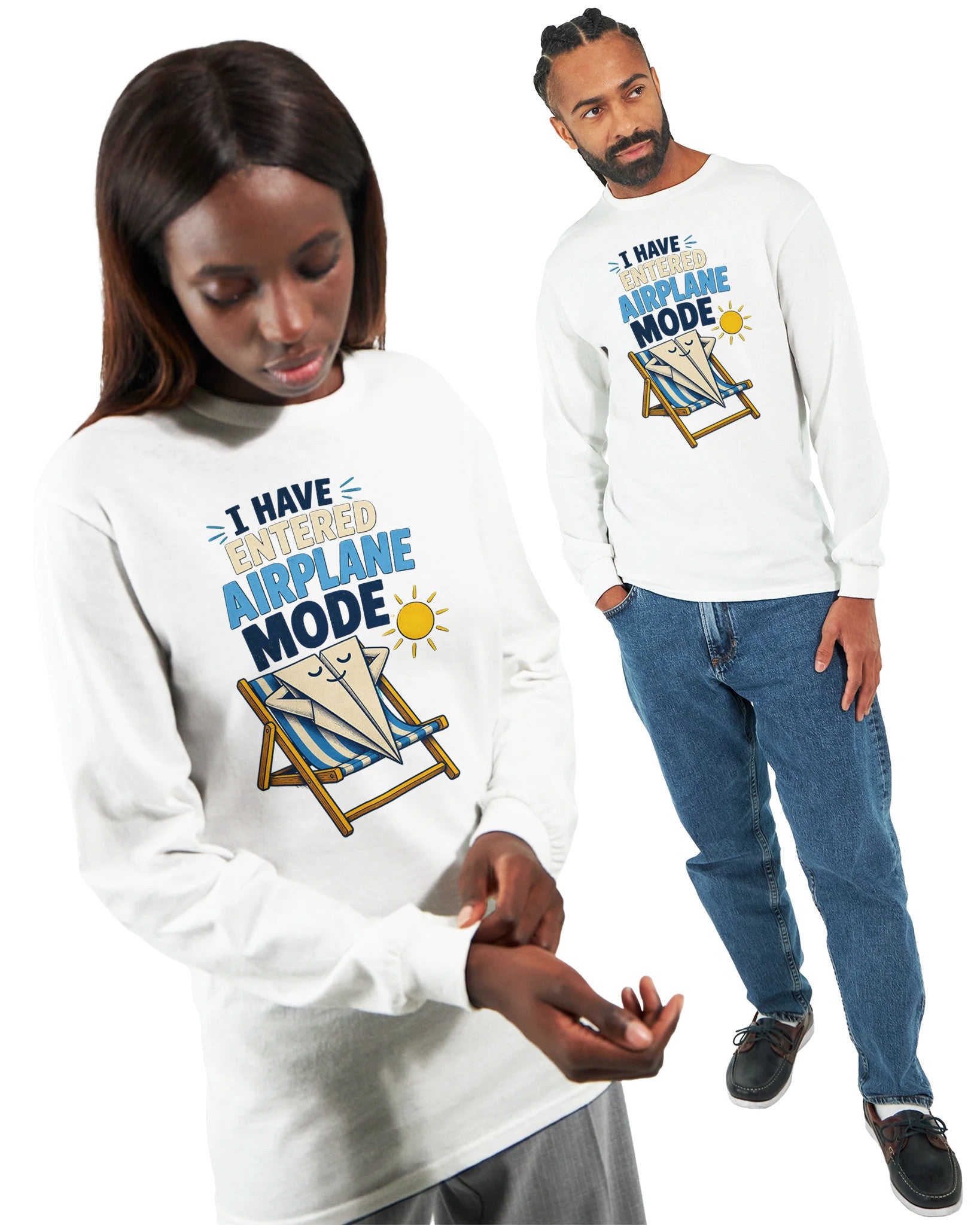 I Have Entered Airplane Mode Graphic Long-Sleeve T-shirt — product view 15