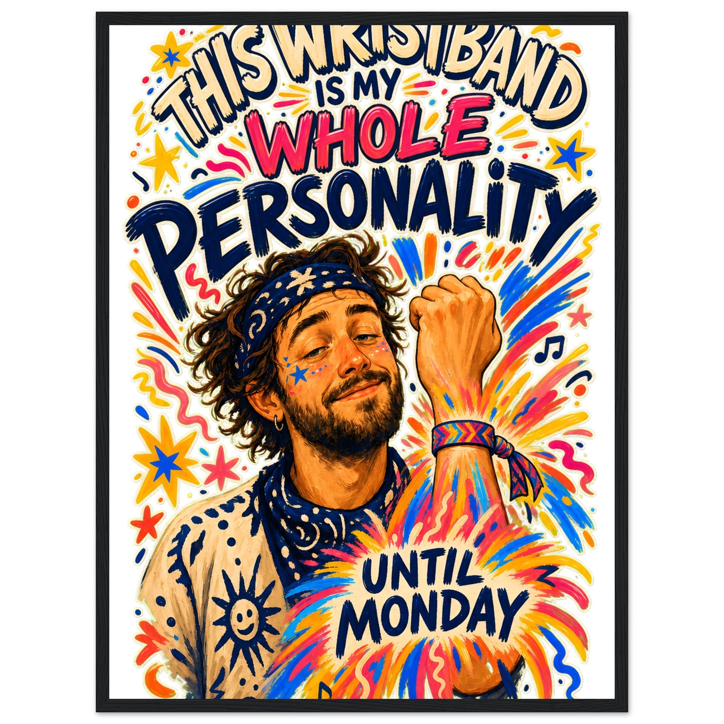 This Wristband Is My Whole Personality Until Monday Framed Wall Art — product view 4