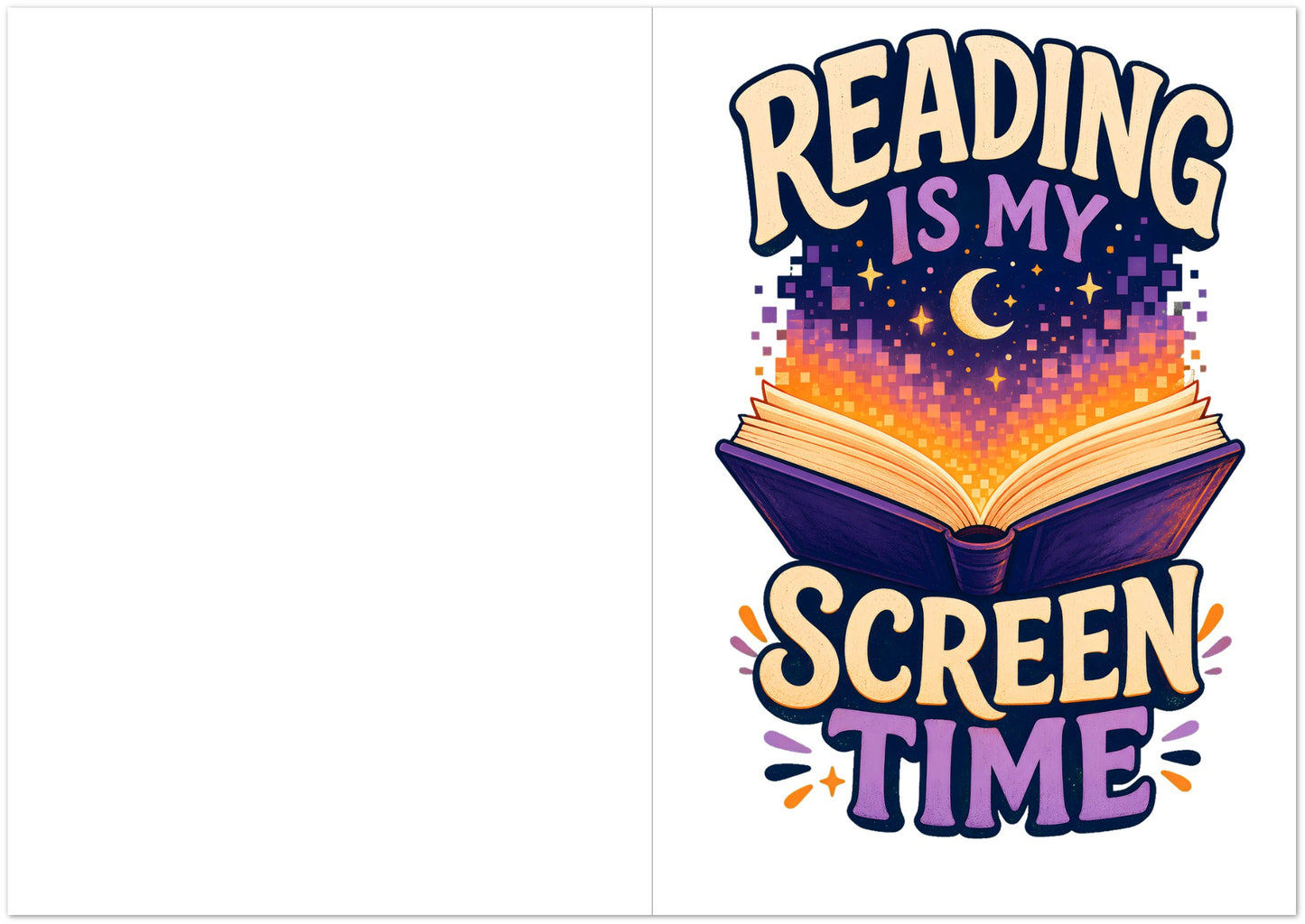 Reading Is My Screen Time Book Graphic Greeting Card Pack — product view 5