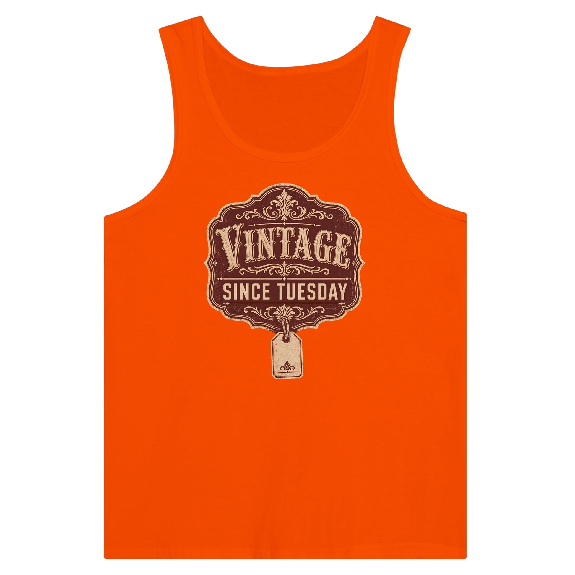 Vintage Since Tuesday Premium Unisex Tank Top — product view 7