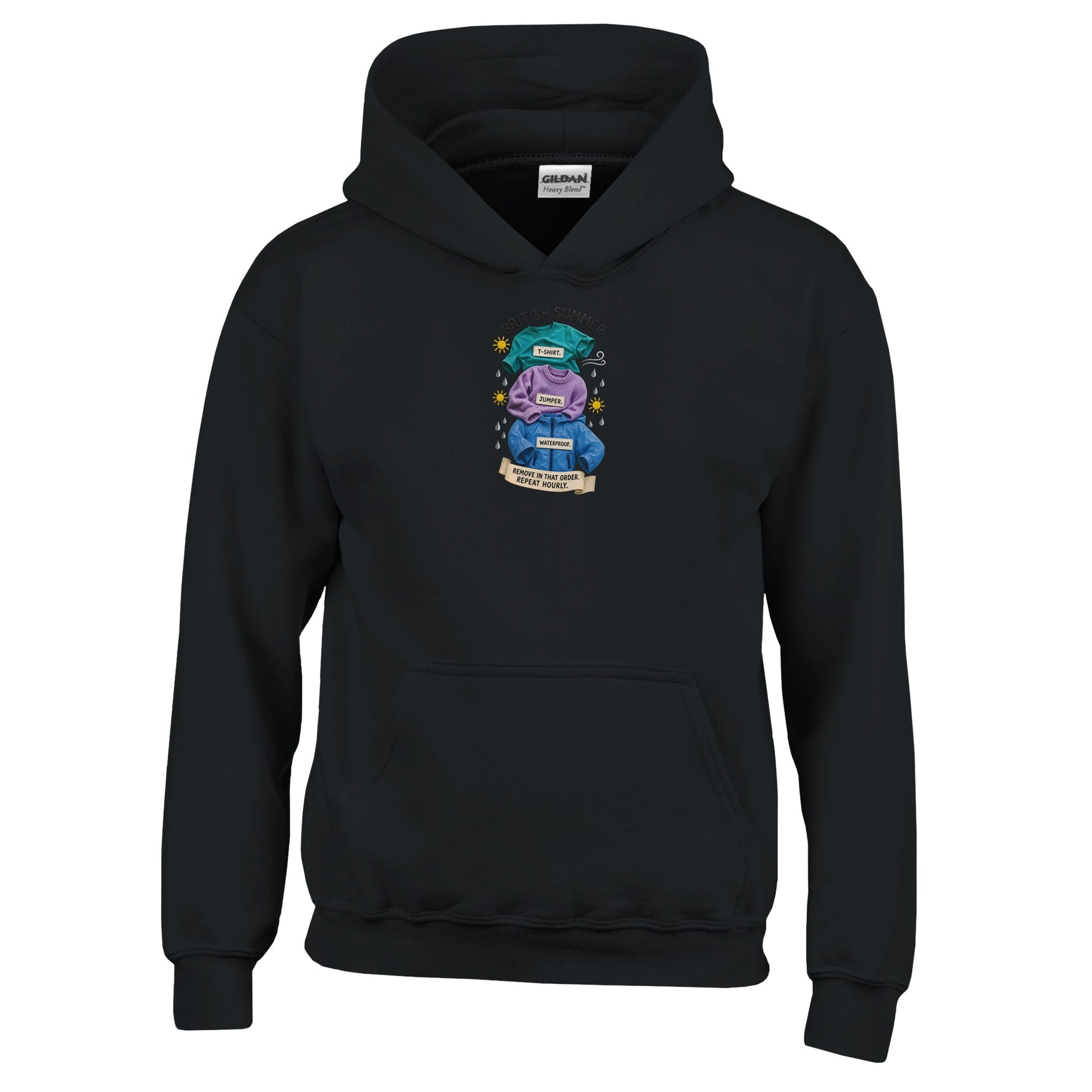 British Summer: Repeat Layers Hourly Kids' Hoodie — product view 3