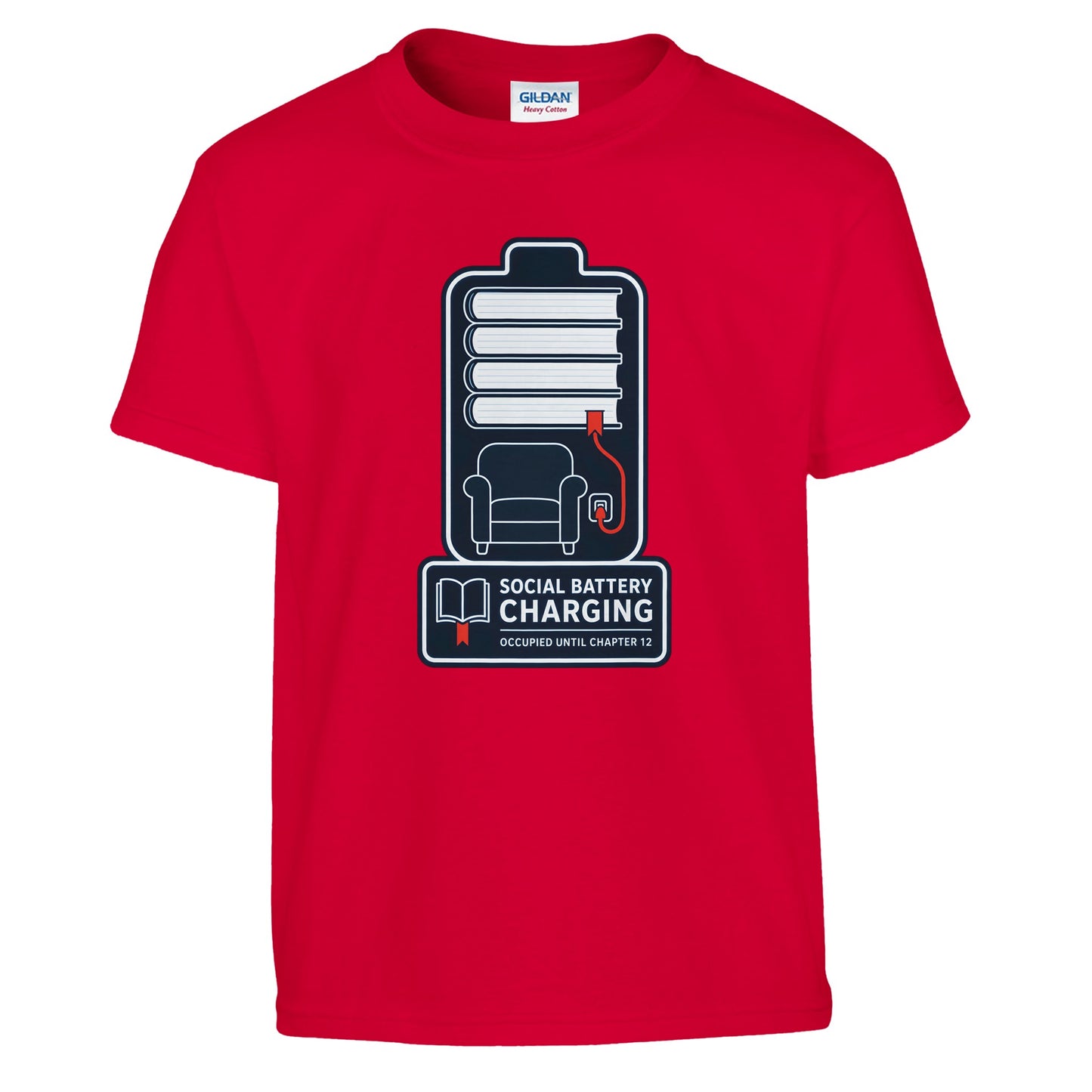 Social Battery Charging Kids' T-shirt — product view 5