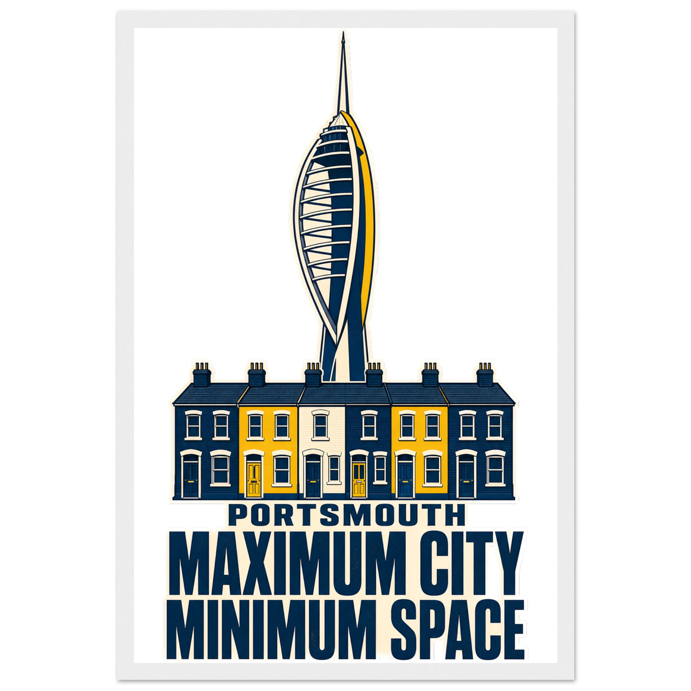 Portsmouth Maximum City Minimum Space Framed Wall Art
