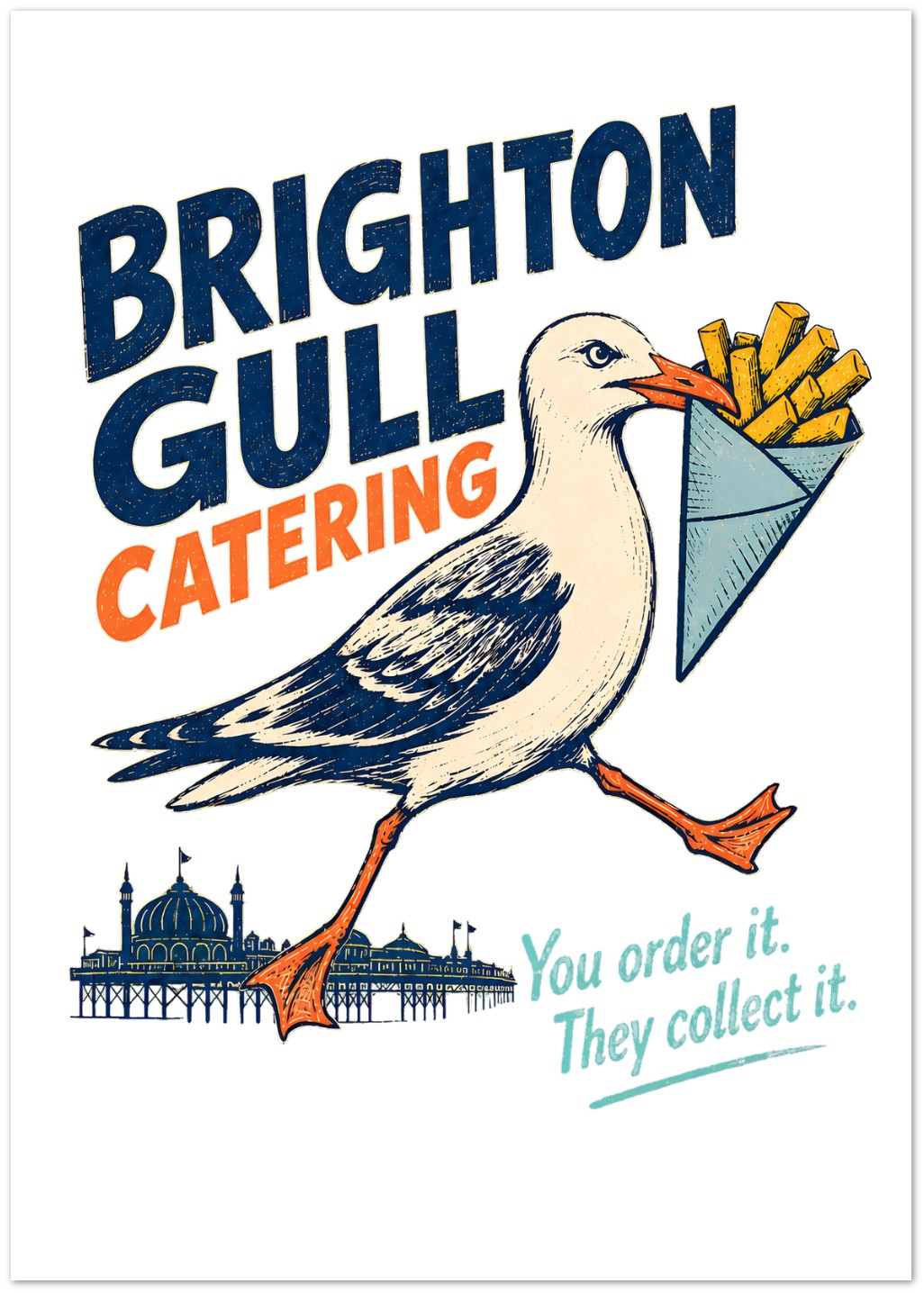 Brighton Gull Catering - You Order It, They Collect It Greeting Card Pack — product view 1