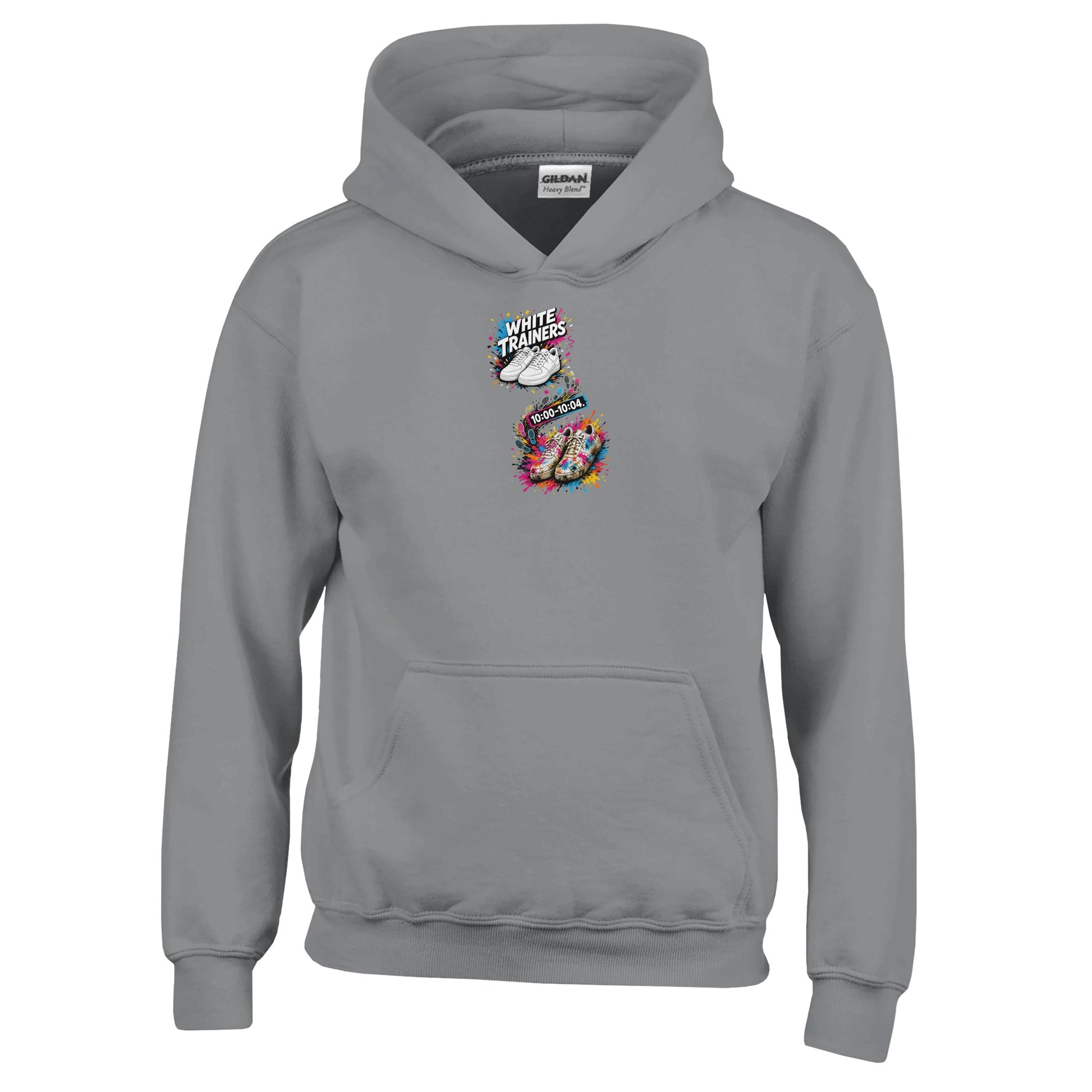 White Trainers: 10:00–10:04 Kids' Hoodie — product view 13