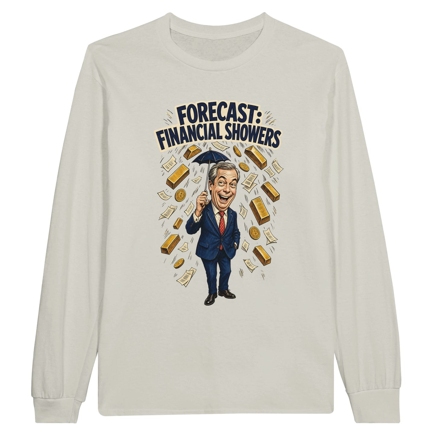 Forecast: Financial Showers Long-Sleeve T-shirt — product view 14