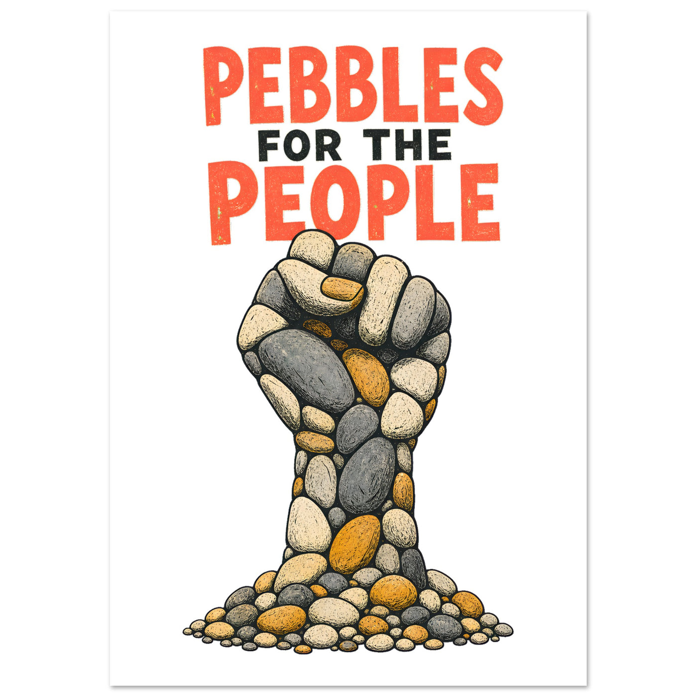 Pebbles for the People Graphic Poster